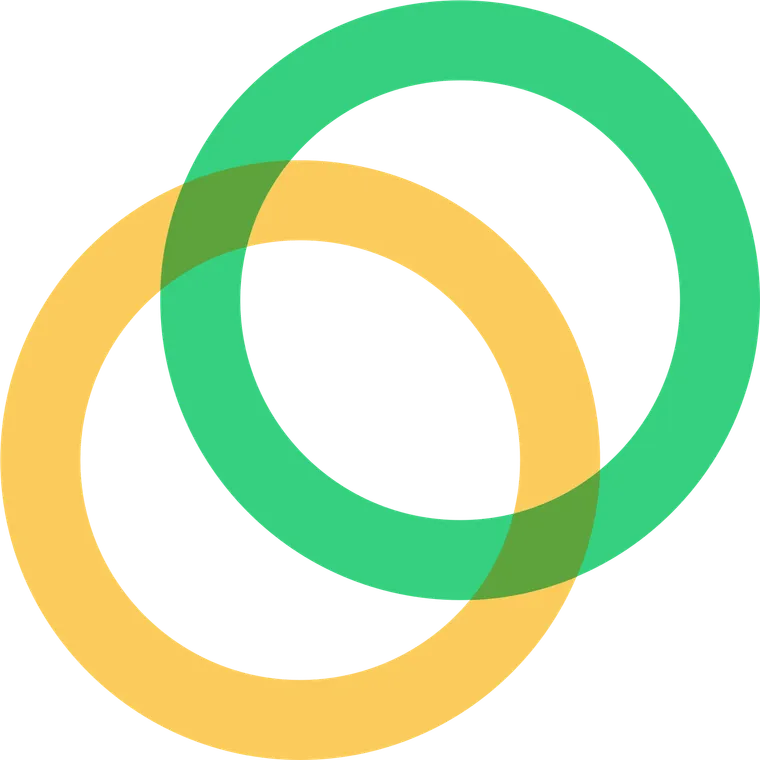 Two interlocking rings in gold and green, symbolising the link between a crypto exchange and its regulator